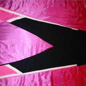ebb&flow black, white, and pink fitness pants